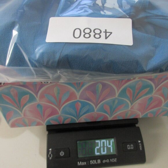 Nine West Beaded Cocktail Dress 6 Blue 100% Silk Asymmetric Midi Formal y2k 204 - Picture 9 of 12